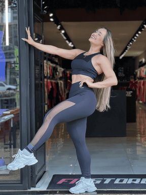 Conjunto Top e Legging Detalhe Tule