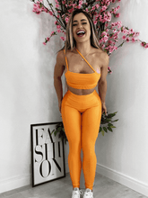 Conjunto Etela Fitness Top e Legging - Laranja