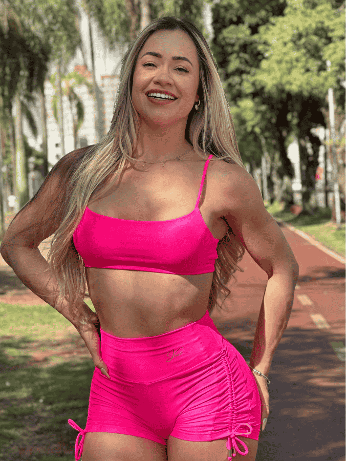 Conjunto Top e Shorts Coura Light Bicollor
