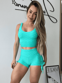 Conjunto Texturizado Jacquard Delicate Top e Shorts
